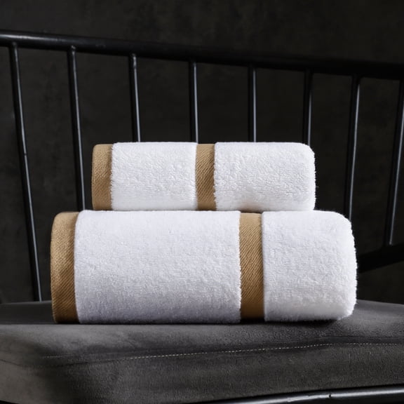 zrova 2 Pack Hotel Grade Cotton Towel Set, 32-Ply Combed Yarn Spiral Terry Towels, 150g Face & 600g Thick Bath Towel, Ultra Soft Super Absorbent Lint-Free Towels for Bathroom Home Homestay