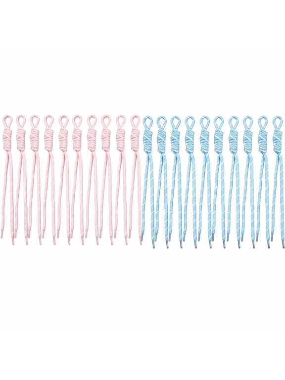 20-Pack Braided Nylon Keychain Cord, Durable Multi-Use Rope Lanyard Straps for Keys, Purses, Backpacks, Handbags, ID Badges