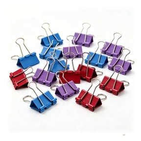 zrova 30 Pack Binder Clips, Assorted Colors, Small Paper Clamps for Office, Home