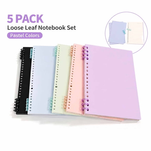 zrova 5 PCS Spiral Notebook, Cute Aesthetic Spiral Journal Note book for Women & Men, Spiral Bound Journals for Work Note Taking Business, Journals for Writing 60 Sheets