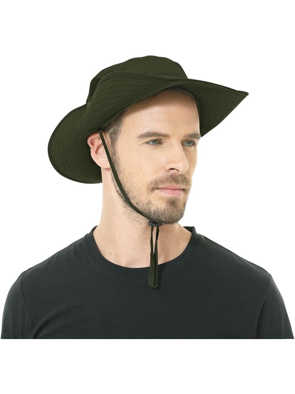Sun Hat for Men & Women - UPF 50+ Waterproof Wide Brim Boonie Bucket Hat for Fishing, Safari, Beach, Hiking Gardening