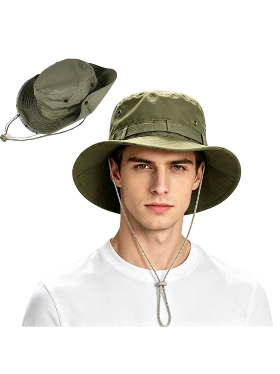 Sun Hats for Men Women Summer Bucket Boonie Hat with UV Protection, Foldable for Hiking, Fishing, Beach