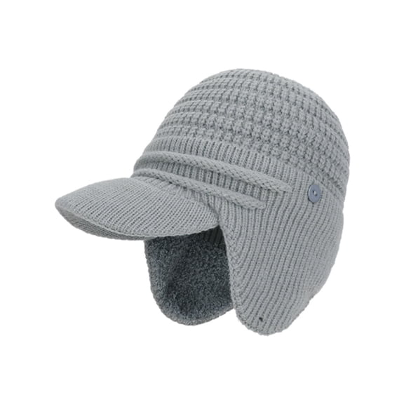 zrova Winter Fleece Lined Knit Baseball Cap with Ear Flaps, Windproof Multi-Wear Beanie Hat for Cycling & Outdoor, One Size 21.65"-23.62"