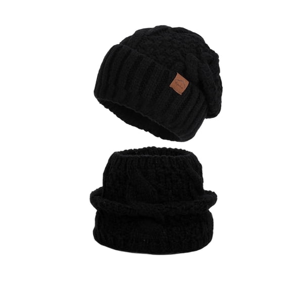 zrova Women's 2-in-1 Slouchy Beanie & Scarf Set, Thick Chunky Knit Winter Hat with Soft Warm Scarf, Cozy Cold Weather Accessory for Skiing & Outdoor