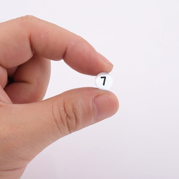 zttd 100pcs/pack acrylic number loose beads flat round beads diy hand beads accessori a