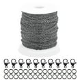 thumbnail image 1 of zttd 32.8 feet chain link thin stainless steel chain spool bulk necklace with lobster clasp and rings for jewelry making diy bracelet anklet a, 1 of 4