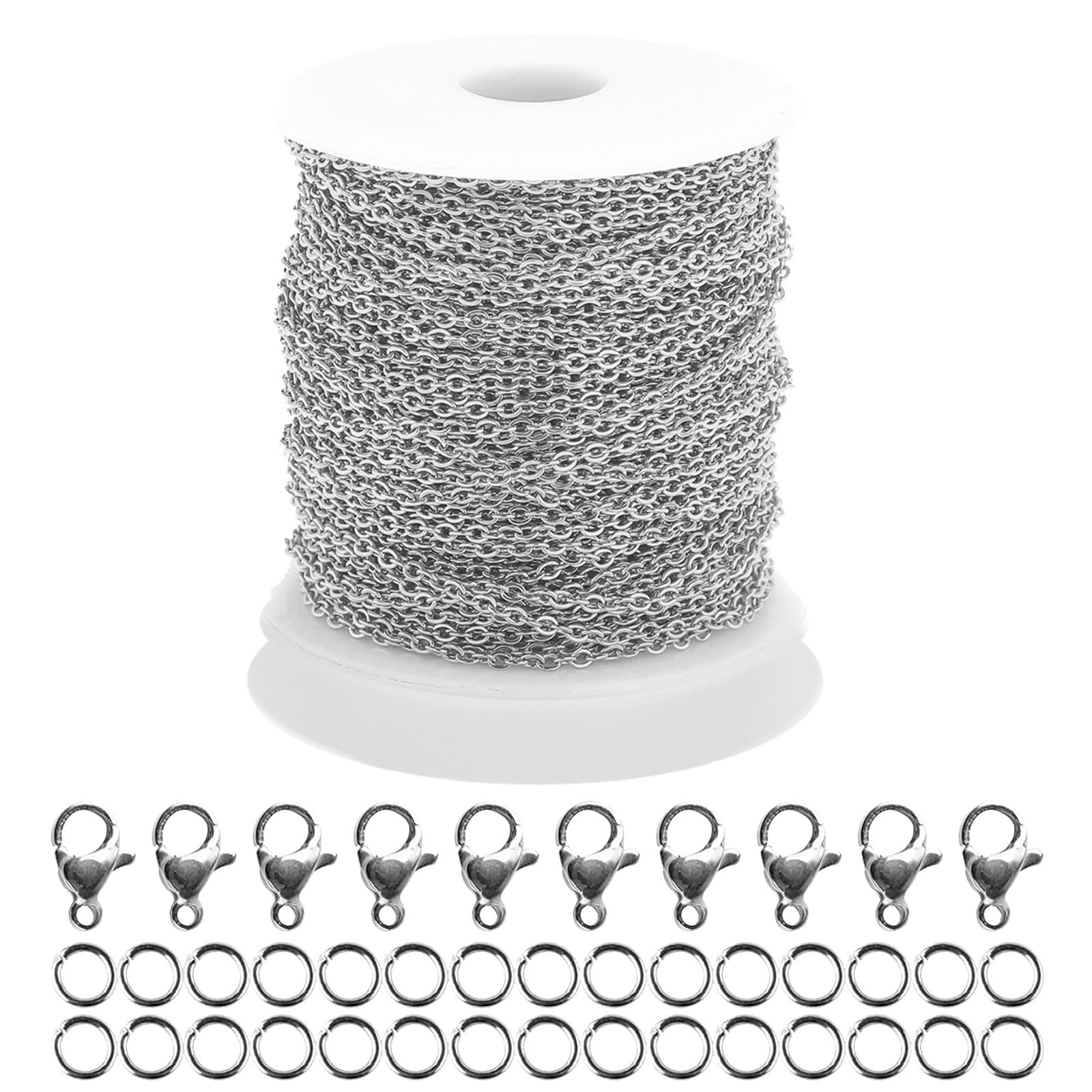 zttd 32.8 feet chain link thin stainless steel chain spool bulk ...