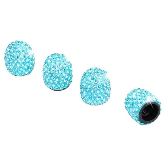 zttd 4pcs universal jeweled bling rhinestone tire wheel valve cap cover car utility
