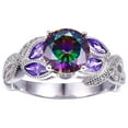thumbnail image 1 of zttd fashion 925 silver jewelry mystic topa z women wedding engagement ring size 6-10 a, 1 of 1