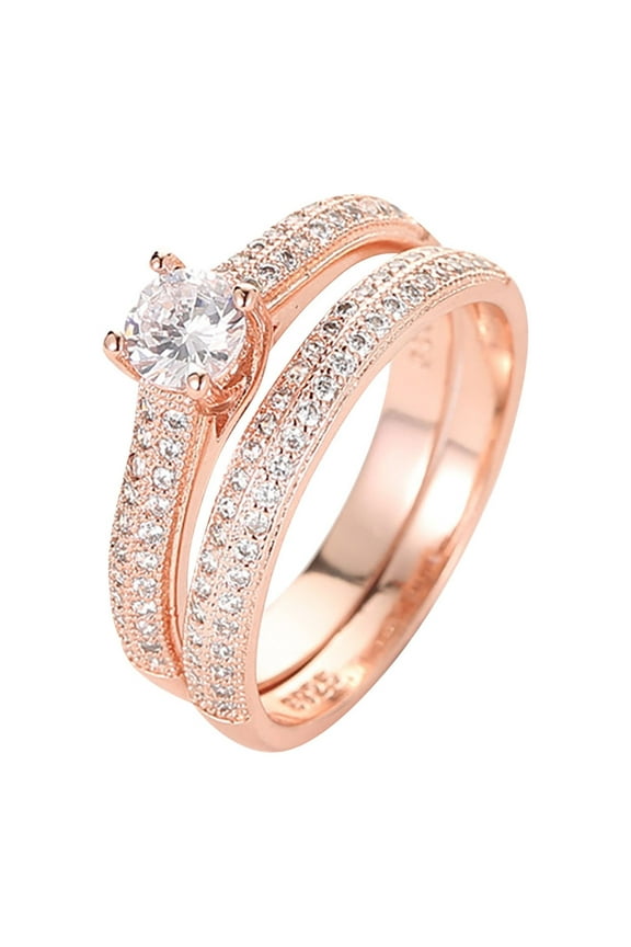 fashion couple's rings with diamonds for women fashion jewelry popular accessories