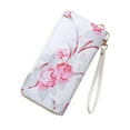 thumbnail image 1 of zttd fashion trend solid color long rose pattern women' s card bag wallet a, 1 of 2