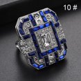 thumbnail image 1 of zttd fashion women silver cubic zirconia band ring jewelry gift size 6~10, 1 of 1