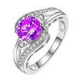 thumbnail image 1 of zttd fashion zircon full diamond ring jewelry birthday proposal gift bridal engagement party ring, 1 of 7