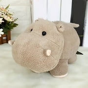 zttd hippo stuffed animals hippos soft mother little hippopotamus toy set cute grey standing plush hippo for teens adults baby shower decorations