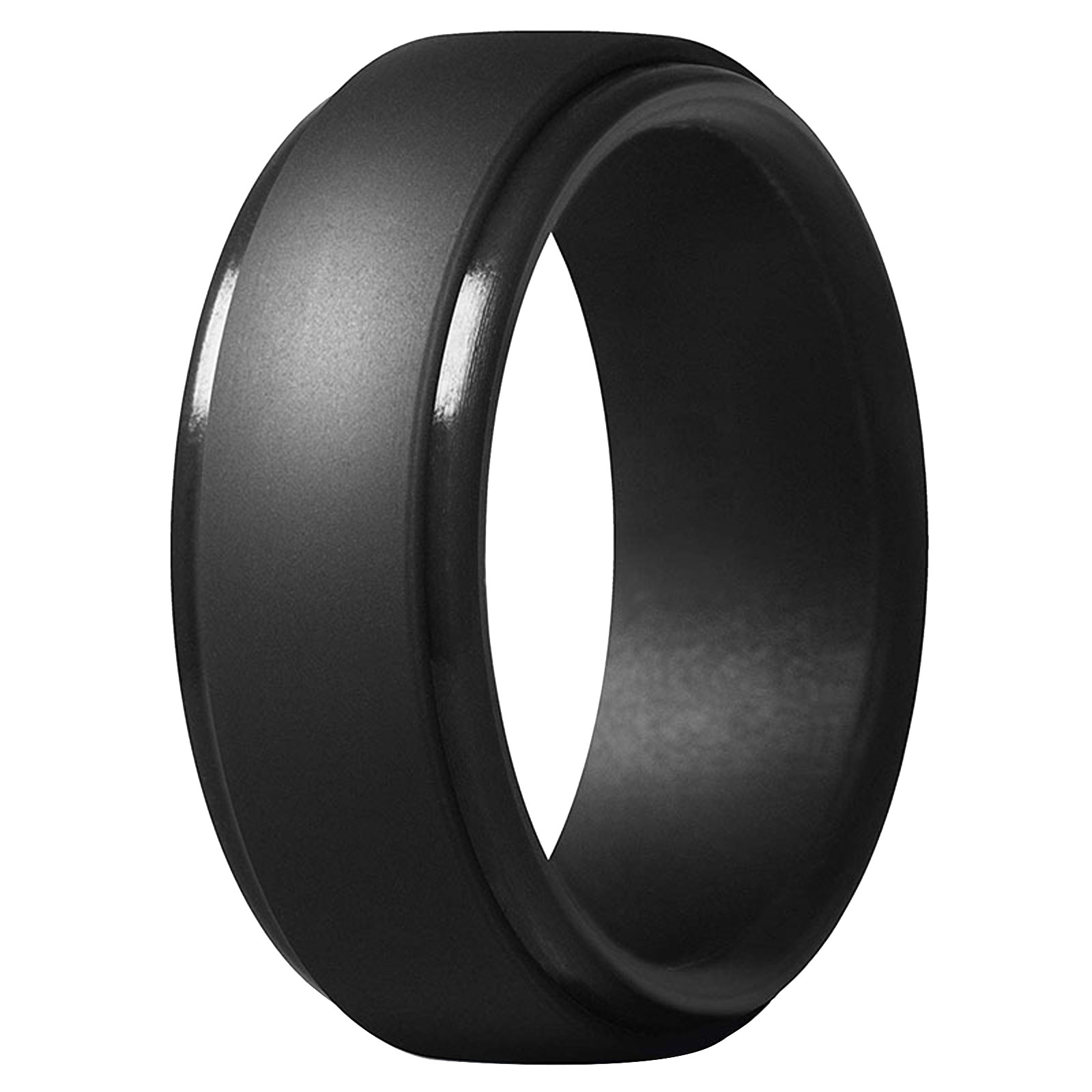 zttd personality metallic silicone soft men's double wedding rings ring ...
