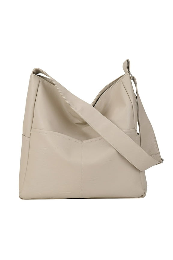 pu women fashion and casual bag shoulder bag car sewing solid tone tote bag casual crossbody bag a