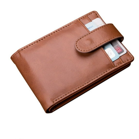 zttd retro thin wallet quality men's business short one-fold leather card case wallet a