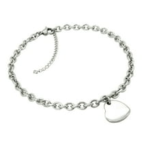 zttd stainless steel anklets love heart charm ankle bracelet chain for women