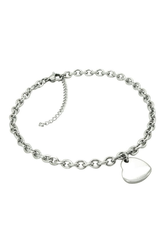 stainless steel anklets love heart charm ankle bracelet chain for women