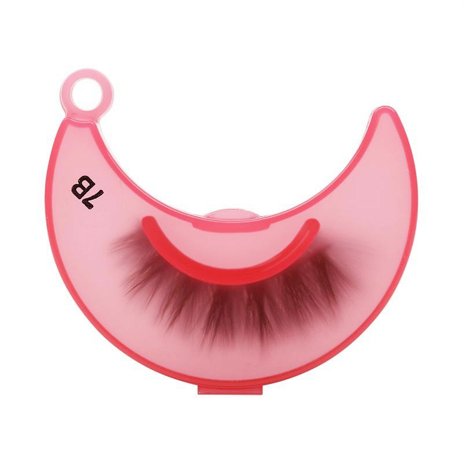 zttd synthetic fiber eyelashes pack thick eyelash reusable lashes with moon shaped storage box