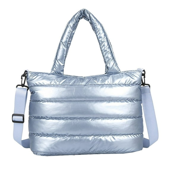 zttd tote bag for women quilted handbag lightweight winter down cotton padded shoulder bag down padding a