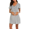 thumbnail image 1 of zttd women's nursing maternity nightshirts breastfeeding clothes short sleeve dress, 1 of 8
