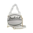 thumbnail image 1 of zttd women shoulder bag chain basketball shaped purse round body handbag a, 1 of 6