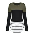 thumbnail image 1 of zttd womens maternity long sleeve striped print nursing tops t-shirt for breastfeeding blouse, 1 of 6
