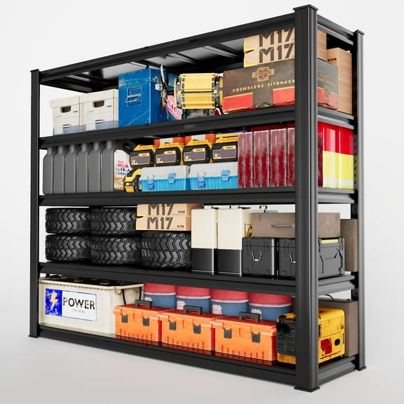 Ztysn 5-Tier Garage Shelving Heavy Duty,Extra Large Metal Shelving Units,2000lbs Capacity,Adjustable Warehouse Industrial Shelves Pallet Racking Organizer,59"L*20"W*79"H,Black