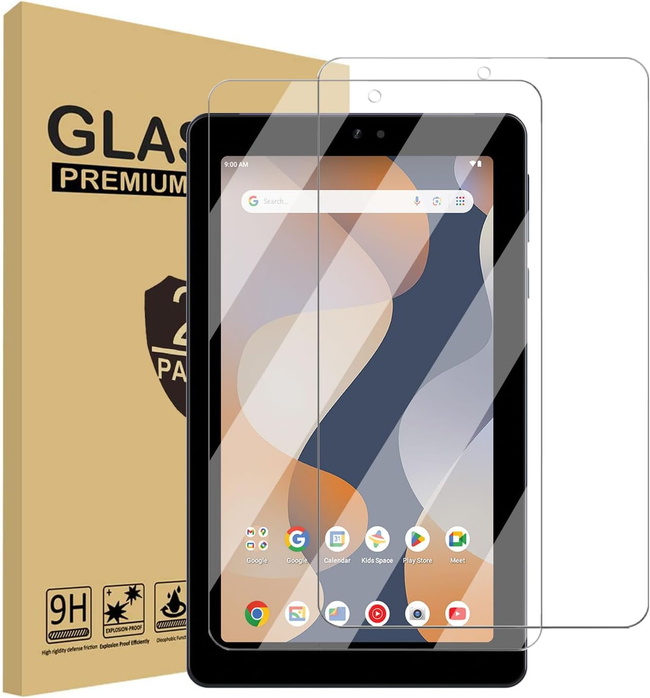 zukof 2 Pack Tempered Glass Screen Protector for Onn 7 Inch Tablet 2024 ...