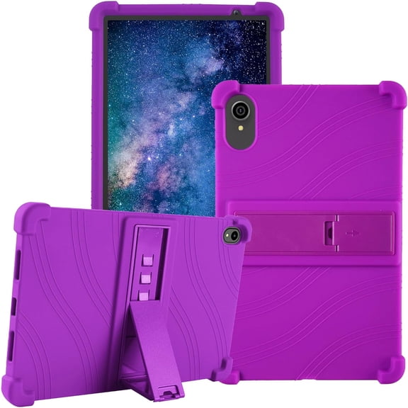 zukof Case for Bestski 10.1 Inch Android 14 Tablet - Lightweight Slim Flexible Soft Silicone Stand Case Friendly Cover (Purple)
