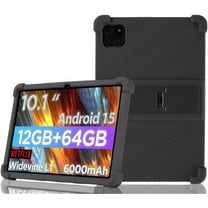 zukof Case for Callsky-Tab 10.1 inch Android 15 Tablet - Lightweight Slim Flexible Soft Silicone Stand Case Friendly Cover (Black)