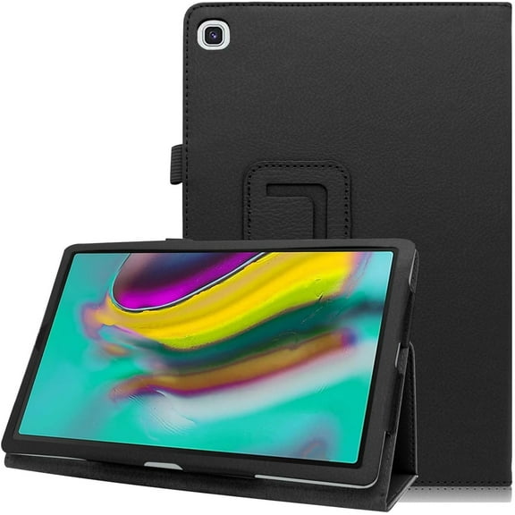 zukof Folio Stand Case for Samsung Galaxy Tab A7 Lite 2021 Model (SM-T220/ SM-T225/ SM-T227) - Slim Magnetic PU Leather Protective Case Cover + 1 Random Color Stylus (Black)