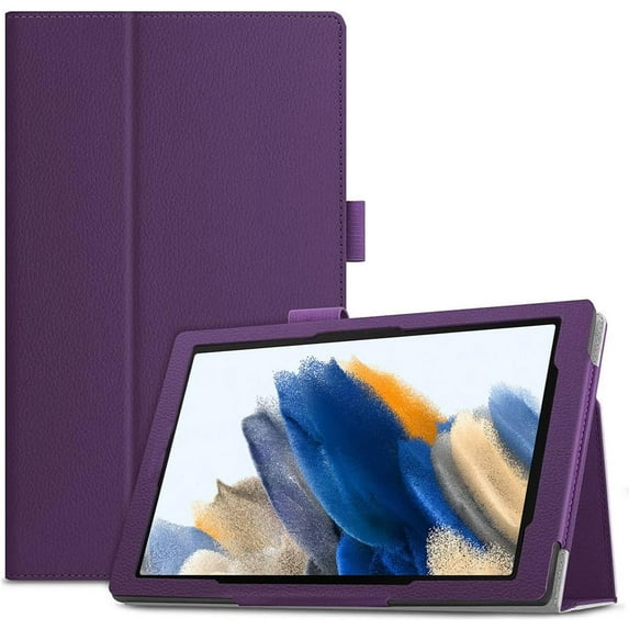 zukof Folio Stand Case for Samsung Galaxy Tab A8 10.5 Inch 2022 Model (SM-X200/X205/X207) - Slim Magnetic PU Leather Protective Case Cover + 1 Random Color Stylus (Purple)