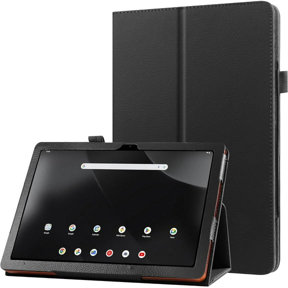 zukof Folio Stand Case for Onn 11 Inch Pro Tablet (2024 Model) - Lightweight Folding Slim PU Leather Protective Cover (Black)