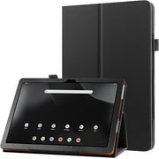 zukof Folio Stand Case for Onn 12.1 Inch Pro Tablet (2024 Model) - Lightweight Folding Slim PU Leather Protective Cover (Black)