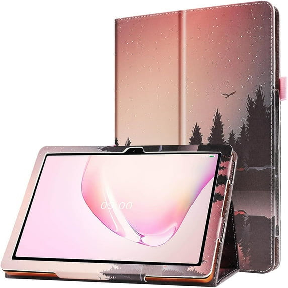 zukof Folio Stand Case for onn. 10.1" Tablet (2024 Model) - Lightweight Folding Slim PU Leather Protective Cover (Lost in the Forest)