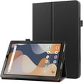 thumbnail image 1 of zukof Folio Stand Case for onn. 7" Tablet (2024 Model) - Lightweight Folding Slim PU Leather Protective Cover (Black), 1 of 4