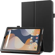 zukof Folio Stand Case for onn. 8" Tablet (2024 Model) - Lightweight Folding Slim PU Leather Protective Cover (Black)