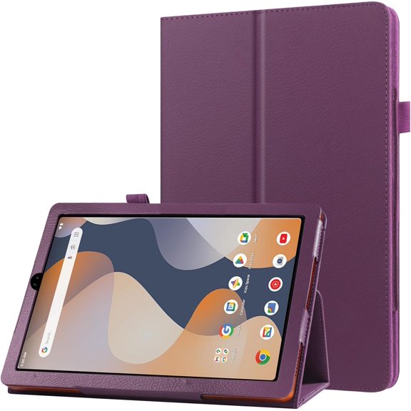 zukof Folio Stand Case for onn. 8" Tablet (2024 Model) - Lightweight Folding Slim PU Leather Protective Cover (Purple)