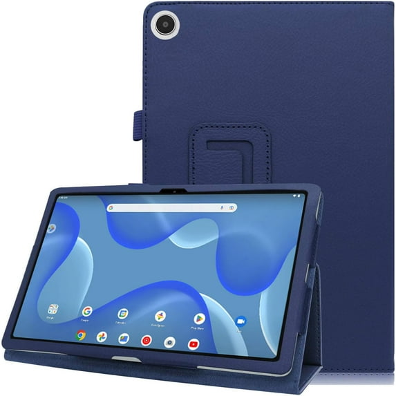 zukof Folio Stand Case for onn. 10.4" Tablet Pro (2023 Model 100110603) - Slim Magnetic PU Leather Protective Case Cover + 1 Random Color Stylus (Navy Blue)