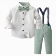 thumbnail image 1 of zuwimk Baby Boy Dress Clothes, Toddler Gentleman Outift for Boy, Winter Infant Wedding Suit, Fall Christening Clothing Set(3-6 Months,Green), 1 of 8