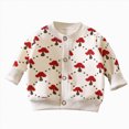 thumbnail image 1 of zuwimk Baby Clothes Toddler Girls Cardigans Hollow out Knitted Sweater Button down Open Front Outwear(12-18 Months,White), 1 of 5