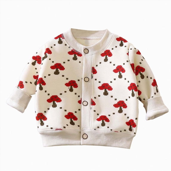 zuwimk Baby Clothes Toddler Girls Cardigans Hollow out Knitted Sweater Button down Open Front Outwear(12-18 Months,White)
