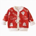 thumbnail image 1 of zuwimk Baby Clothes Toddler Girls Cardigans Hollow out Knitted Sweater Button down Open Front Outwear(4-5 Years,Red), 1 of 5