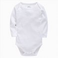 thumbnail image 1 of zuwimk Baby Girls Boys Bodysuit Super Soft Cotton Romper Snaps, breathable, one-piece, long & short sleeve, easy-diaper-change(18 Months,White), 1 of 7