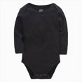 thumbnail image 1 of zuwimk Baby Girls Boys Bodysuit Super Soft Cotton Romper Snaps, breathable, one-piece, long & short sleeve, easy-diaper-change(3-6 Months,Black), 1 of 7