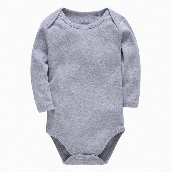 zuwimk Baby Girls Boys Bodysuit Super Soft Cotton Romper Snaps, breathable, one-piece, long & short sleeve, easy-diaper-change(9-12 Months,Grey)