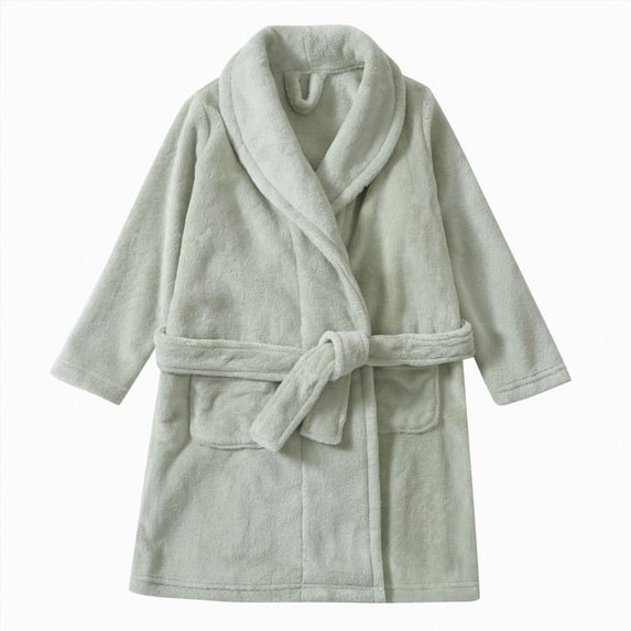 zuwimk Boys Girls Bathrobes,Toddler Boy Girl Robes,Children's Plush Soft Coral Fleece Hooded Pajamas Sleepwear for Kids(Green,15-16 Years)