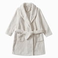 thumbnail image 1 of zuwimk Boys Girls Bathrobes,Toddler Boy Girl Robes,Children's Plush Soft Coral Fleece Hooded Pajamas Sleepwear for Kids(White,3-4 Years), 1 of 4